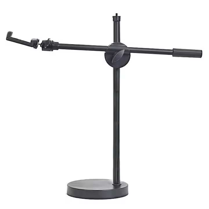 Trípode elevado con anillo de luz, soporte de escritorio con soporte para teléfono móvil, voladizo - 1