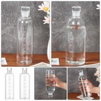 Botella de agua de vidrio transparente para viajes al aire libre, botella de agua de 500ML/750ML con marcador de tiempo - details 4