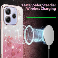 Funda de teléfono de lujo con carcasa antisísmica, brillante, estilo floral para Xiaomi Redmi Note 14 5G - details 4