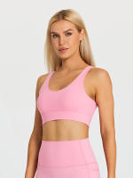 SHINBENE-Sujetador deportivo con tirantes para mujer, sostén deportivo con escote en V, espalda cruzada, acolchado, entrenamiento, Yoga - details 38