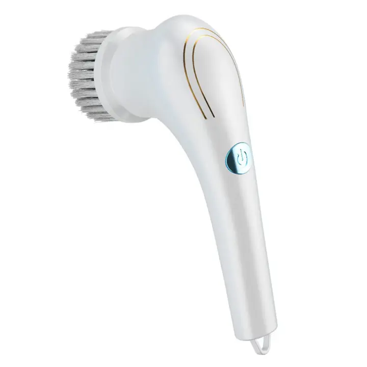 Cepillo limpieza hoga,Fregador Giratorio Eléctrico Potente con 5 Cepillos,Se Puede Cargar por USB para bañera de baño, Cocina, Ventana, bañera, Plato - 1