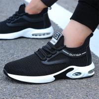 Zapatos de Trabajo para Hombres Cinturón de Aire con Cordón Elástico Material de Cuero - details 30