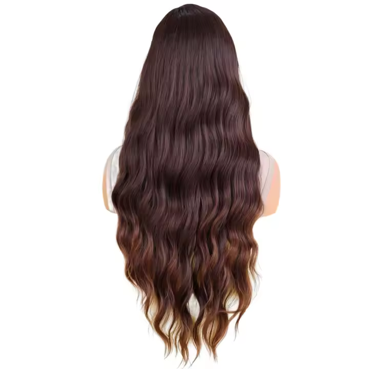 Pelucas largas y rizadas para mujer, pelo completo de aspecto Natural, transpirable, para fiestas temáticas, bodas, citas y fiestas - 1