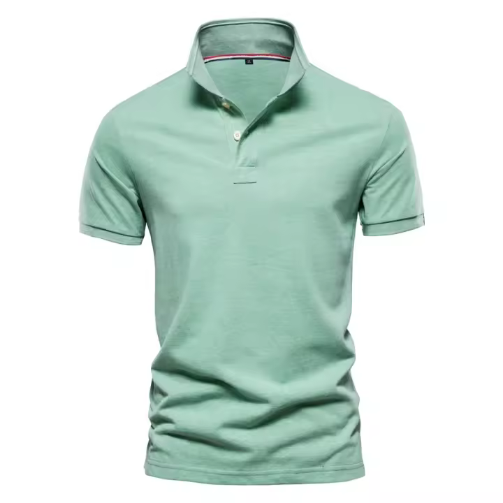 nuevos Polos de algodón para hombre, Polo clásico de Color sólido, Polo Social de negocios informal de alta calidad para hombre - 1