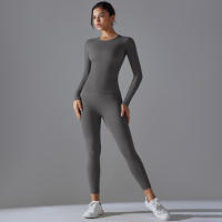Hamidou-conjunto deportivo de Yoga para mujer, Leggings de gimnasio de secado rápido, de manga larga Camiseta deportiva para correr, pantalones de entrenamiento para correr - details 26
