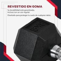 Mancuernas con Barra de Conexión Metálica y Cabeza Hexagonal Juego de Pesas para Entrenamiento en Casa Gimnasio - details 5