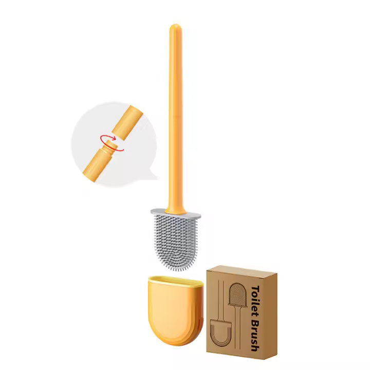 Escobillas de baño y Portaescobillas de Inodoro, Cepillo y Soporte para WC, Silicona, eficiencia profesional, limpieza profunda - 1