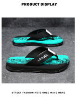 Nuevas sandalias de hombre tipo chanclas con pinza, antideslizantes, casuales, para la playa, frescas para usar al aire libre. - details 12