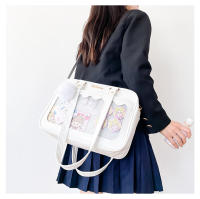 Bolso de bebé transparente suave para niña estudiante, bolso de hombro pequeño, bolso cuadrado, bolso de mensajero bidimensional - details 26