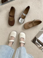 Zapatos Mary Jane planos de fondo francés, con punta redonda, boca poco profunda, estilo retro, para mujer. - details 26