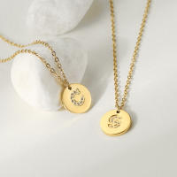 Collar de letras para mujer, cadena de acero inoxidable, pequeño nombre, parpadeante - details 0