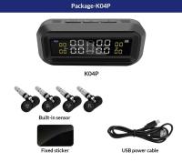 E-ACE Smart Car TPMS Auto sistema de monitoreo de dispositivos externos alarma de seguridad USB TMPS Sensor de presión de neumáticos - details 18