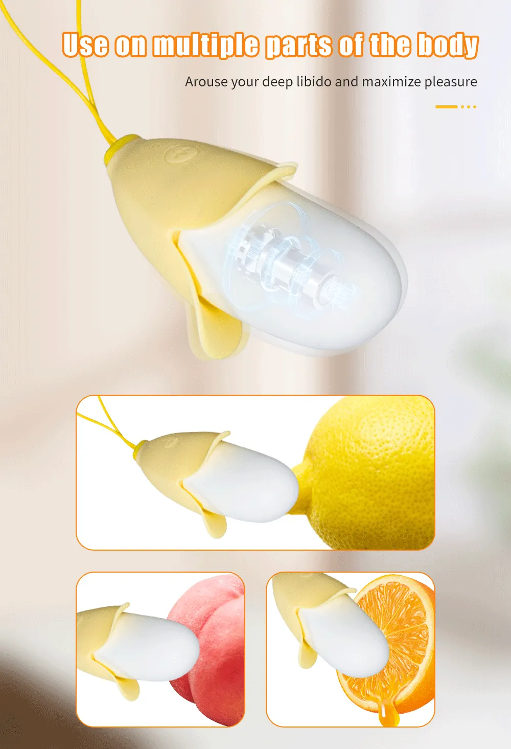 Vibrador de Dildo de Mini Banana para Mujeres Estimulador de Clítoris Vagina y Anal Juguetes Sexuales para Adultos Marca Kaelynn - details 13