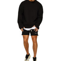 Traje de entrenamiento deportivo para hombre, sudadera con capucha, pantalones cortos para correr, camisa de manga larga - details 12