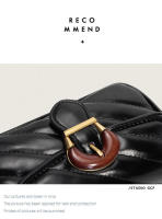Nuevo bolso de mujer, cadena bordada de alta gama multifuncional, color sólido, bolso cuadrado pequeño, correa para el hombro - details 0