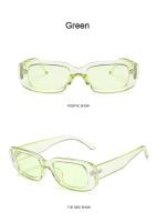 Gafas de sol cuadradas negras para mujer, gafas de sol rectangulares pequeñas, espejo transparente graduado para mujer - details 14