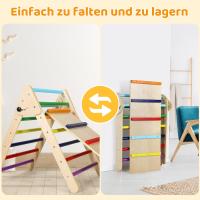 Set Triangular 2 en 1, Juguetes de Escalada para Bebés, Parque Infantil Interior, Juguetes de Escalada Plegables para Niños Pequeños, de Madera para Mayores de 2 Años, Gimnasio Infantil - details 5