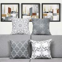 Juego de 4 fundas decorativas de cojín de 45x45 cm, fundas muy suaves con estampado para exteriores, para sofá o estantería - details 0
