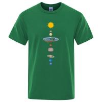 Camiseta con Estampado de Planetas del Sistema Solar para Hombre, Prenda Holgada, Manga Regular, Diseño Cósmico, Ropa de Moda, Informal, Gran Tamaño - details 14