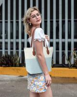 Bolsa de playa a rayas 2024, bolso de hombro para las axilas, bolso de lona informal de gran capacidad. - details 22