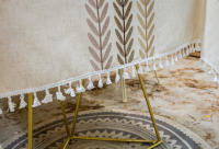 Mantel Rectangular Impermeable de algodón Lino con Borlas, Mantel Antimanchas, Impermeable, para Mesa de Comedor - details 11