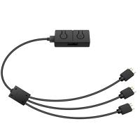 Adaptador de ADD-RGB de 5V/3 pines a 12V/4 pines con divisor de 3 vías, convertidor de 5V ARGB a 12V RGB, sincronización con placa base - details 0