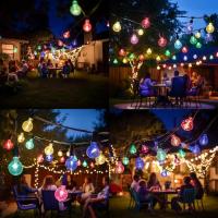 Guirnalda de luces solares para exteriores, 12M, 100 LED, impermeables, 8 modos, para interior y exterior, para jardín, Patio, fiesta - details 6