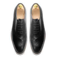 Zapatos Oxford de gran tamaño de cuero, zapatos de hombre hechos a mano a juego de colores de moda. - details 8