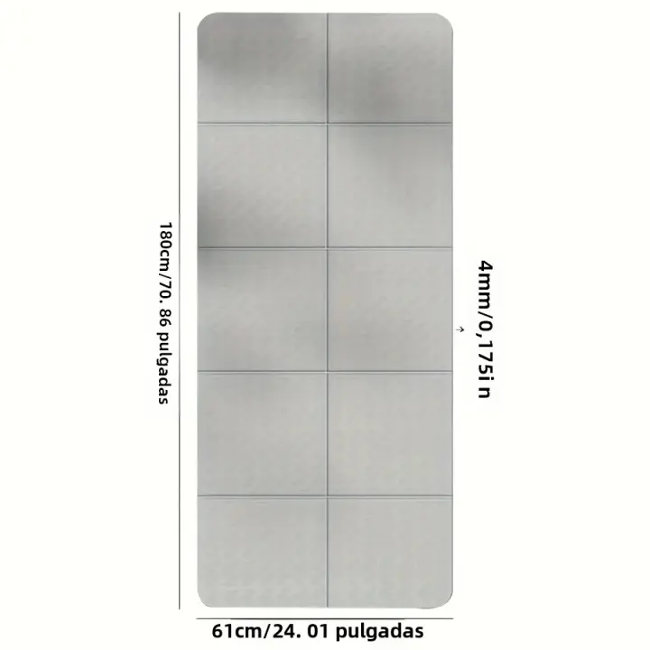 Manta De Yoga Plegable Ecológica TPE Para Viajes Fitness Doble Cara Antideslizante Para Pilates Y Ejercicios Entrega Saco De Compras - 1