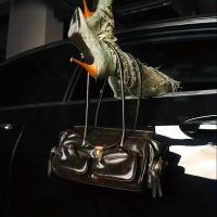 Bolso Crucero de Motocicleta con Asa Larga Diseño de Múltiples Bolsillos Cuero Sintético Negro - details 14