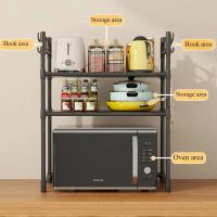 Estante de almacenamiento de cocina, estante para microondas multicapa, encimera de pie Simple, organizador para horno de condimentos, estante, accesorios de cocina - details 7