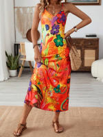 Vestido largo camisola estampado para mujer, novedad de 2025, para vacaciones y ocio - details 2