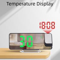 Reloj despertador con proyección de fecha/temperatura, proyector ajustable de brillo 12/24H, reloj de techo, pantalla grande - details 7