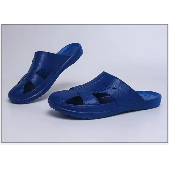 Zapatillas antiestáticas zapatos de seguridad hombre y mujer para el trabajo antideslizante transpirable masaje SPU suelas suaves sandalias de moda de verano - 1