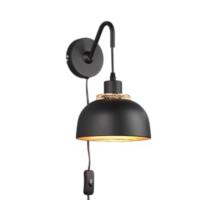 Lámpara de pie, Leavy 3xE14, máx.28,0 W Plástico, Negro, Cuerpo: Metal, estera negra Ø:70,0cm, A:180,0cm Interruptor de pie,Modelo certificado,IP20,Sin bombilla - details 5