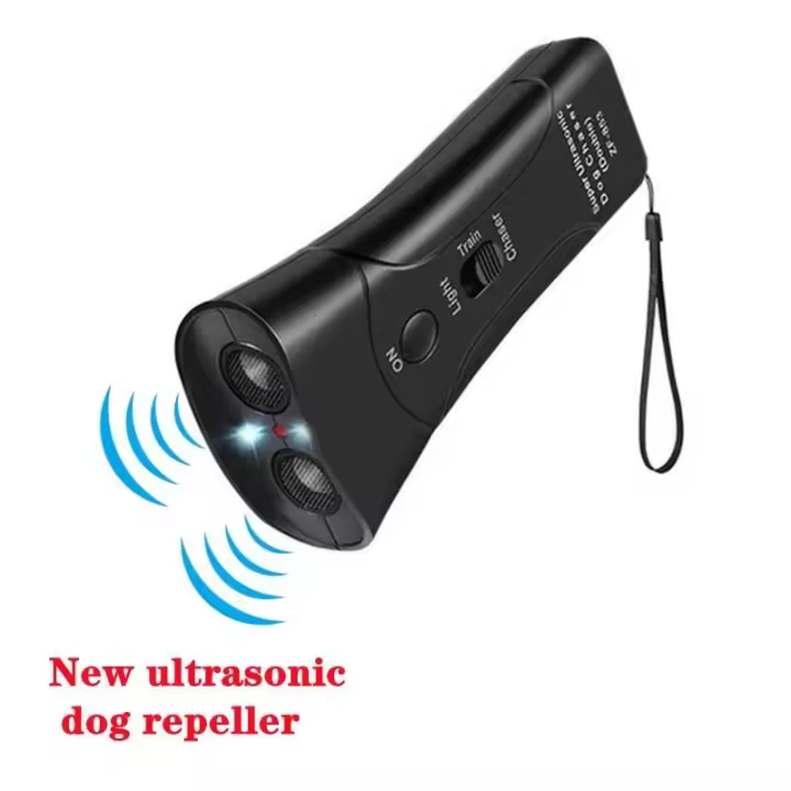 para perros y gatos, dispositivo de entrenamiento antiladridos, entrenador LED ultrasónico con repelente de linterna - 1