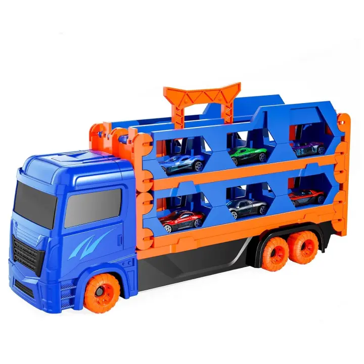 Set de Juego de Vehículos Die-Cast Excitant Pista de Carreras de 6 Pulgadas para Niños de 3 a 6 Años Camión de Transporte de Juguete - 1