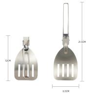 Sartén plegable portátil de acero inoxidable para exteriores, utensilios de pícnic para barbacoa, olla de viaje para escalada - details 7