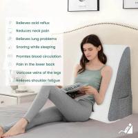 Almohada de cuña para dormir, reflujo ácido después de la cirugía, almohada elevada triangular para cabecera, dormitorio, oficina, espuma de capa de aire - details 5