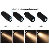 Luces LED de pared regulables, interruptor de perilla negra con ajuste de ángulo de haz de 15 °, 30 °, 45 °, 3W, 5W, 7W, 10W, lámpara LED de cuello de cisne para mesita de noche - details 6