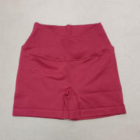Hamidou pantalones cortos deportivos para mujer, Shorts de Yoga con cintura cruzada, gimnasio, entrenamiento, correr, cintura alta, realce de cadera, sin costuras, Fitness - details 11