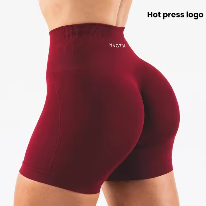 NVGTN pantalones cortos de contorno amplificado para mujer, mallas suaves de entrenamiento, trajes de Fitness, pantalones cortos de Yoga, ropa de gimnasio, pantalones cortos de motorista - 1