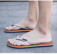 Zapatillas para hombre Moda interior Zapatillas informales de espiga Sandalia transpirable de playa de verano Suela antideslizante de arco iris Tamaño duradero 40-47 - details 14