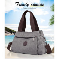 Bolso de lona para mujer, bolso de hombro informal para mujer, bolso de mensajero portátil de Color sólido que combina con todo - details 0