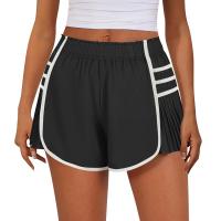 Pantalones cortos deportivos de cintura alta para mujer, pantalón corto informal, cómodo, de secado rápido, plisado, contrastante, fino, de verano - details 0