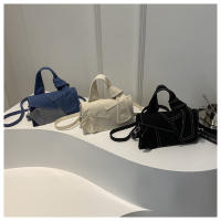 Bolso pequeño portátil de moda versátil, nuevo denim, bolso cuadrado pequeño cruzado de hombro empalmado - details 21