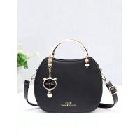 Mochila de Lujo Leten Pequeño Bolso Redondo con Decoración Colgante Bolso de Mano de Cuerno Dulce - details 0