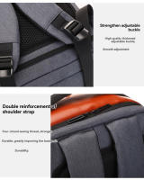 Mochila de viaje de negocios para hombre, puerto de carga USB, bolsillo separado para ordenador portátil, resistente al agua - details 3