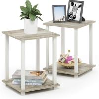 Mesa Auxiliar Simplista, Madera compuesta, Espresso/Negro, 2 Unidades - details 12
