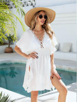 Vestido de Cubierta de Encaje de Látex DESIRECAT Traje de Baño de Verano con Cuello en V - details 19